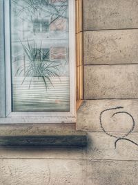 Window on wall of building