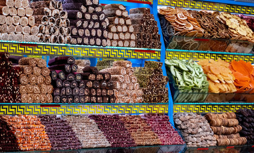 Full frame shot of food for sale