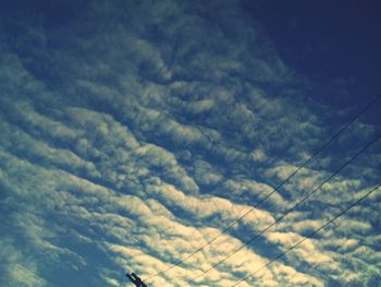 Low angle view of cloudy sky