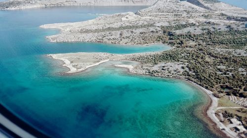 Aerial view of island