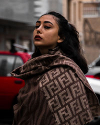 Young woman looking away