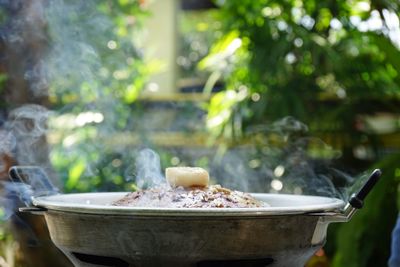 Close-up of food in bowl on table