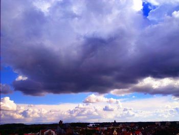 Cloudy sky over landscape