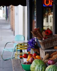 Fruits for sale at market stall