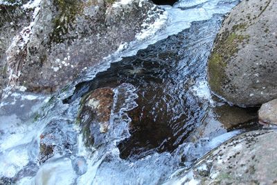 Stream flowing through rocks