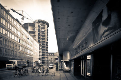 City street with buildings in background