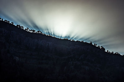 Low angle view of mountain against sky