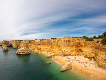 Rock formations in sea