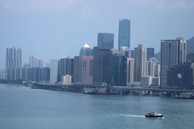 View of buildings in city against sky