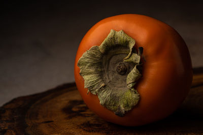 Close-up of pumpkin on table