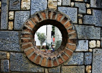 View of stone wall