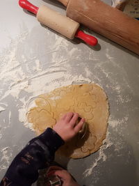 Close-up of hand holding cookies