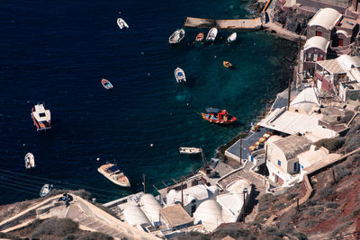 High angle view of beach