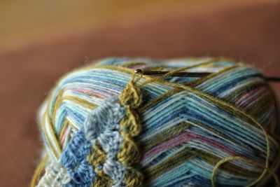 Close-up of multi colored wool