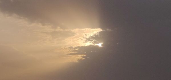 Low angle view of sky during sunset