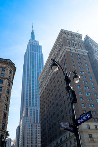 Low angle view of buildings against sky