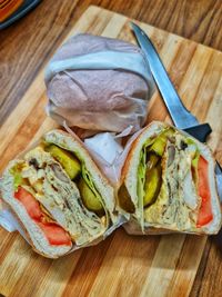 Close-up of food on table