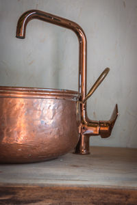 Close-up of faucet