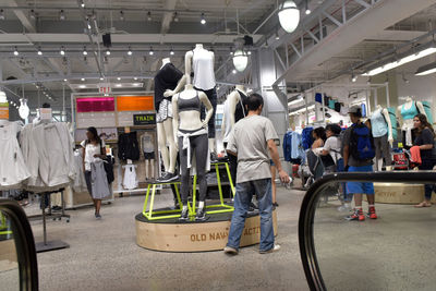 Group of people in shopping mall