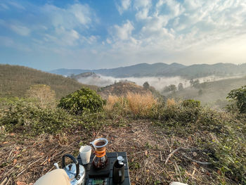 Scenic view of landscape against sky