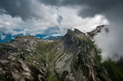 Panoramic view of mountains against sky