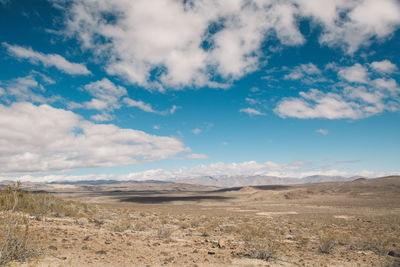 Scenic view of desert against sky