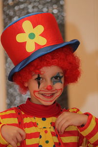 Portrait of smiling girl wearing hat