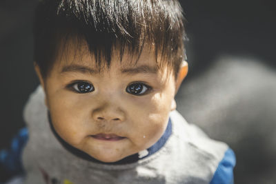 Close-up portrait of cute boy