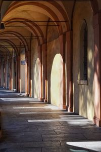 Empty corridor of historic building