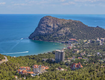 Black sea coast. settlement new light. crimea