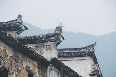 Low angle view of temple against clear sky