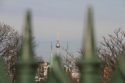 Tower against sky in city