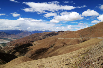 Scenic view of desert against sky