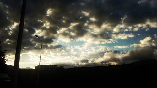 Low angle view of cloudy sky