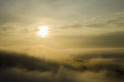 Low angle view of clouds in sky during sunset