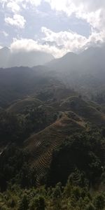 High angle view of landscape against sky