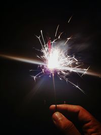 Fireworks display at night