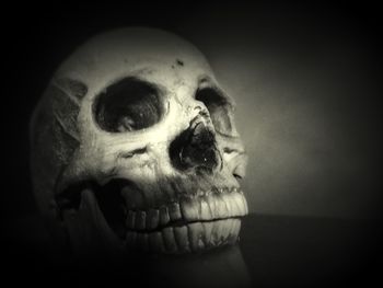 Close-up of object over black background