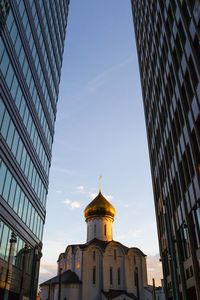 Low angle view of buildings against sky