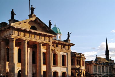 Low angle view of historic building against sky