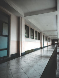 Empty corridor of building