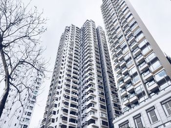 Low angle view of modern building against sky