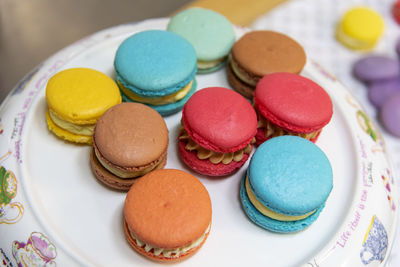 Close-up of multi colored cake