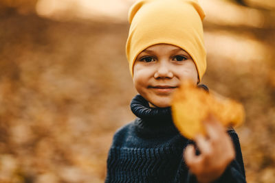 Portrait of boy smiling