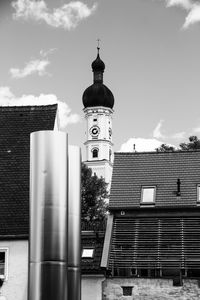 Low angle view of buildings against sky