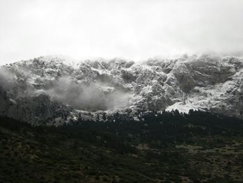 Snow covered mountains