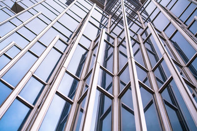 Low angle view of modern building against sky