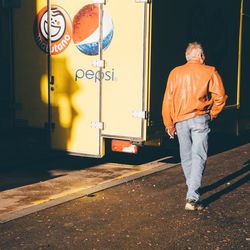 Man standing at night