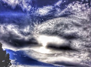 Low angle view of cloudy sky