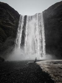 Scenic view of waterfall